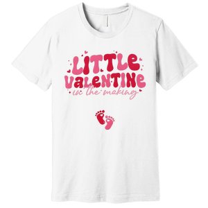 Pregnancy Announcement Little Valentine In The Making Premium T-Shirt