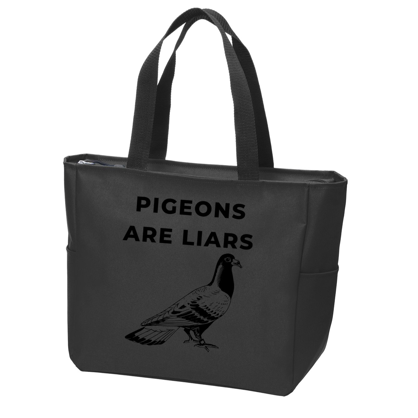Pigeons Are Liars Zip Tote Bag