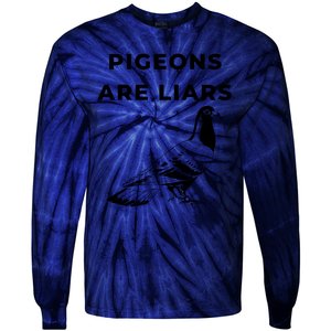 Pigeons Are Liars Tie-Dye Long Sleeve Shirt