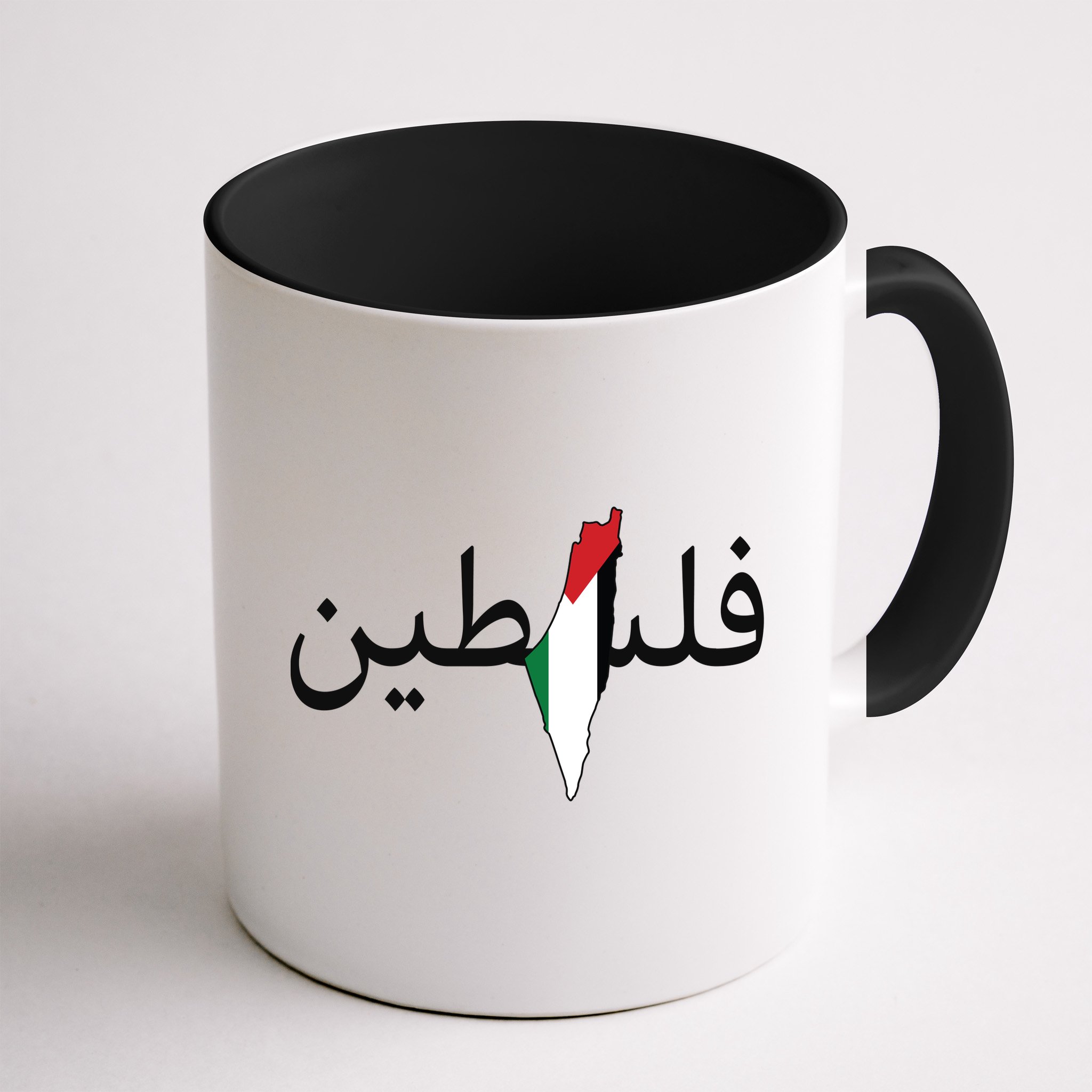 Palestine Arabic Map Flag Colors Mug