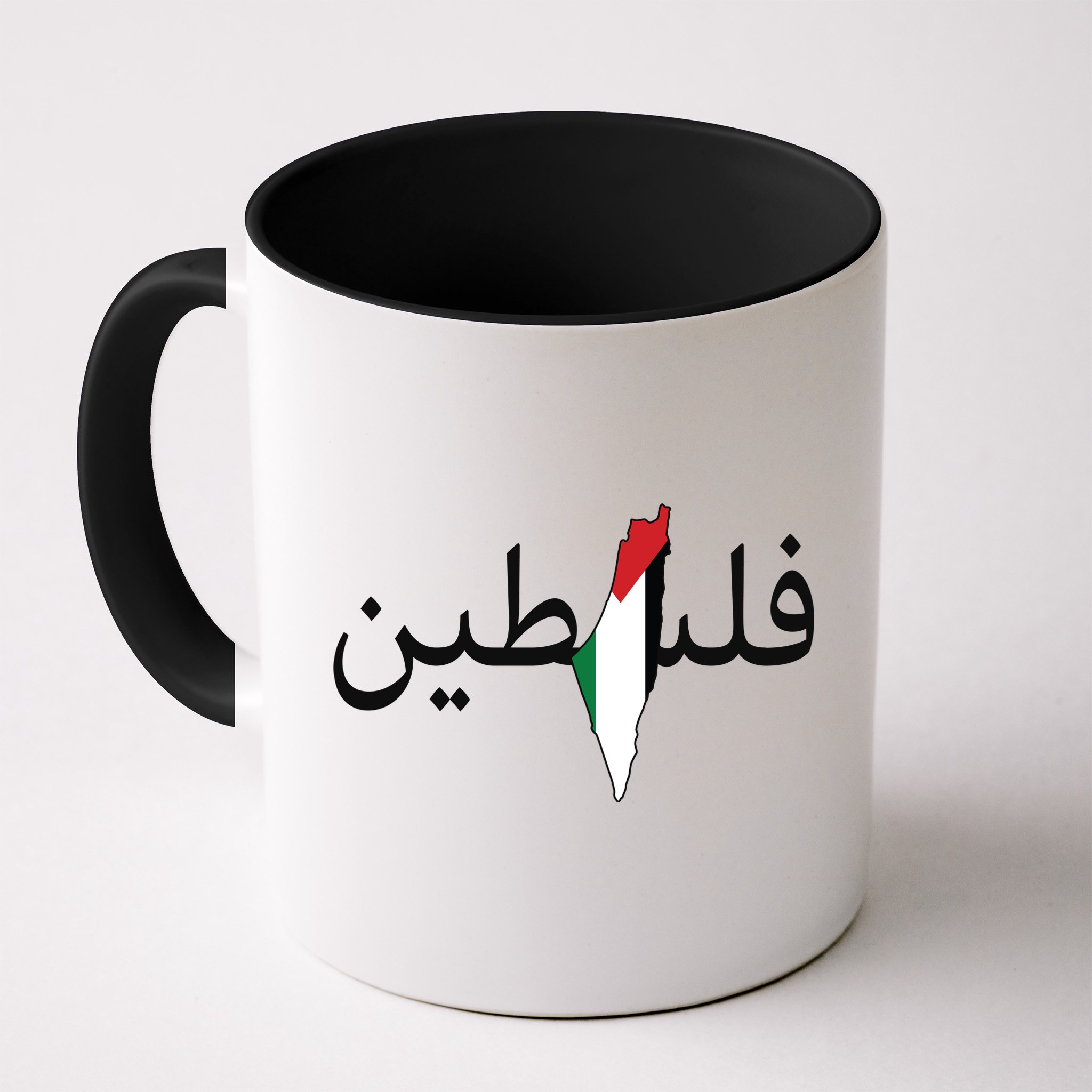 Palestine Arabic Map Flag Colors Mug