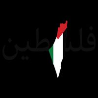 Palestine Arabic Map Flag Colors Mug