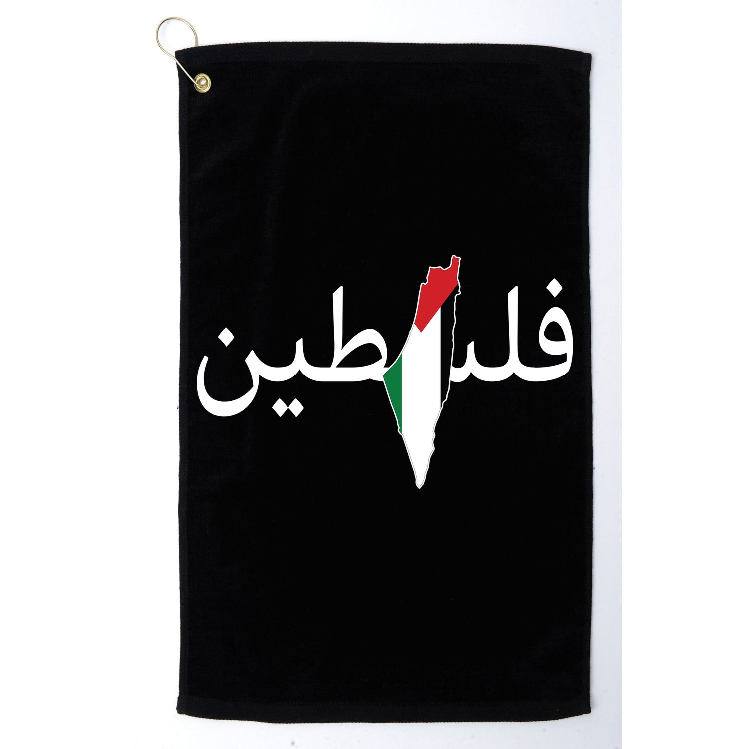 Palestine Arabic Map Flag Colors Golf Towel