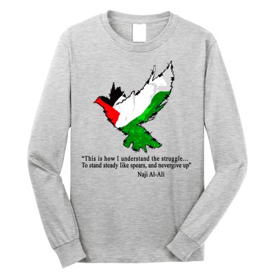 Palestine Flag Eagle Dove Naji Al-Ali Long Sleeve Shirt