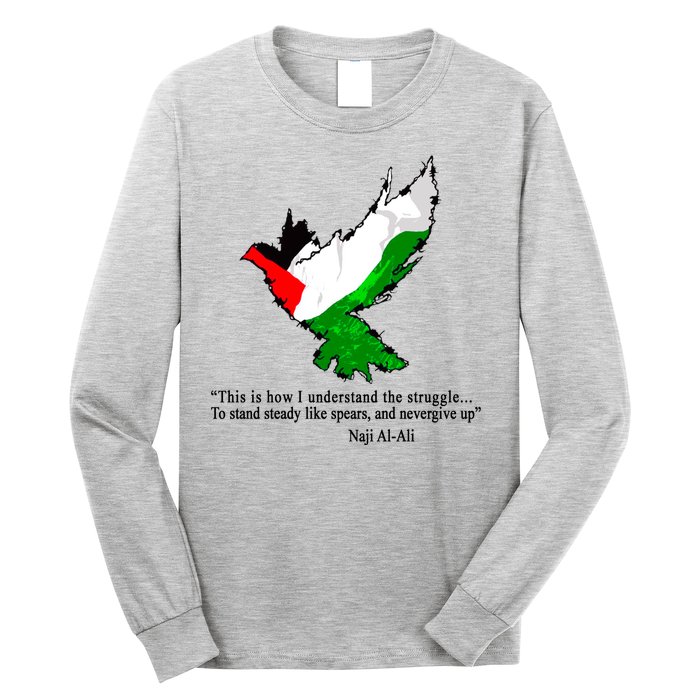 Palestine Flag Eagle Dove Naji Al-Ali Long Sleeve Shirt