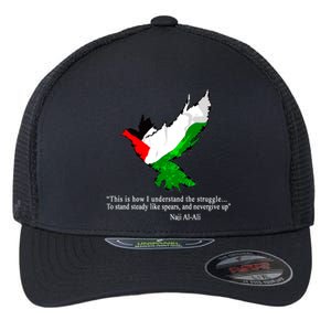 Palestine Flag Eagle Dove Naji Al-Ali Flexfit Unipanel Trucker Cap