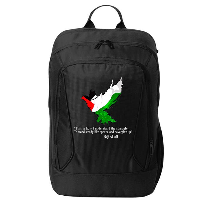 Palestine Flag Eagle Dove Naji Al-Ali City Backpack