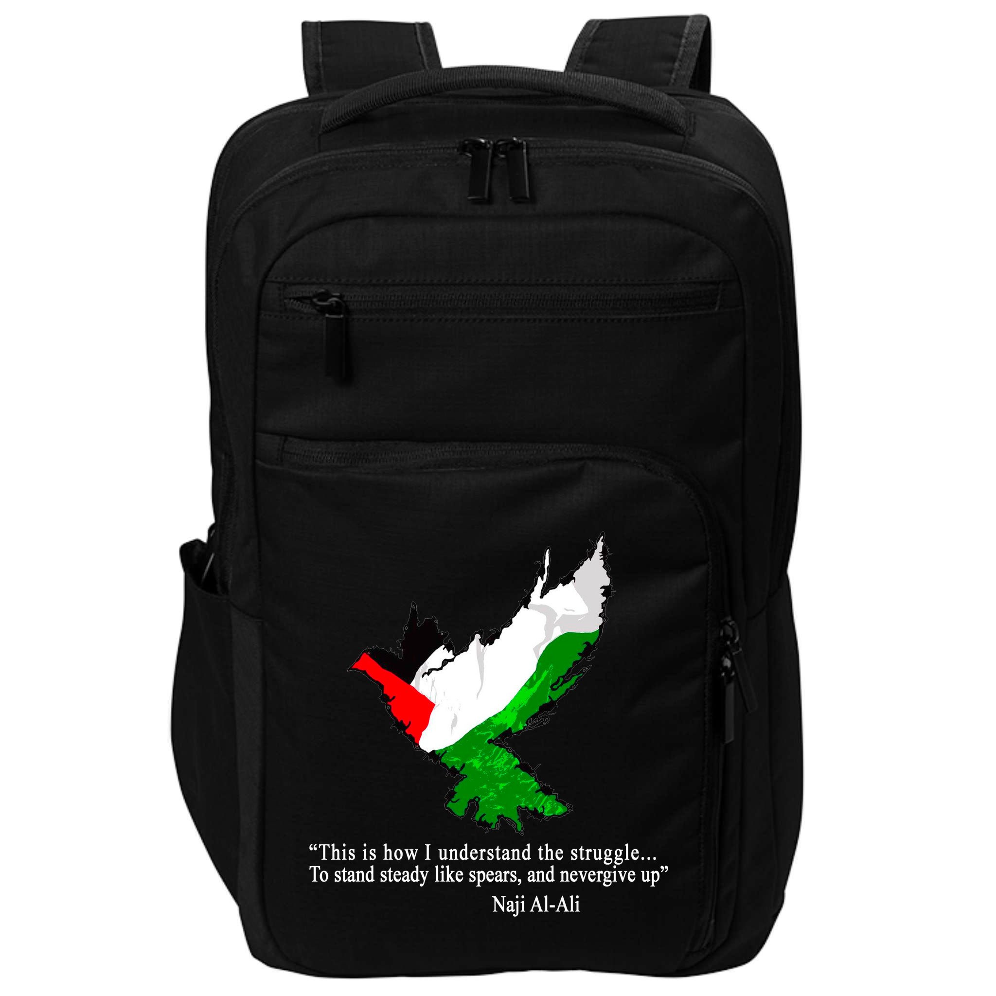 Palestine Flag Eagle Dove Naji Al-Ali Impact Tech Backpack