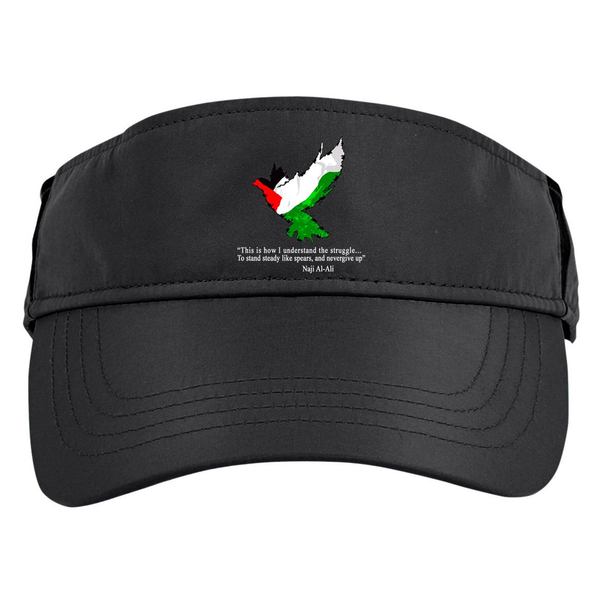 Palestine Flag Eagle Dove Naji Al-Ali Adult Drive Performance Visor