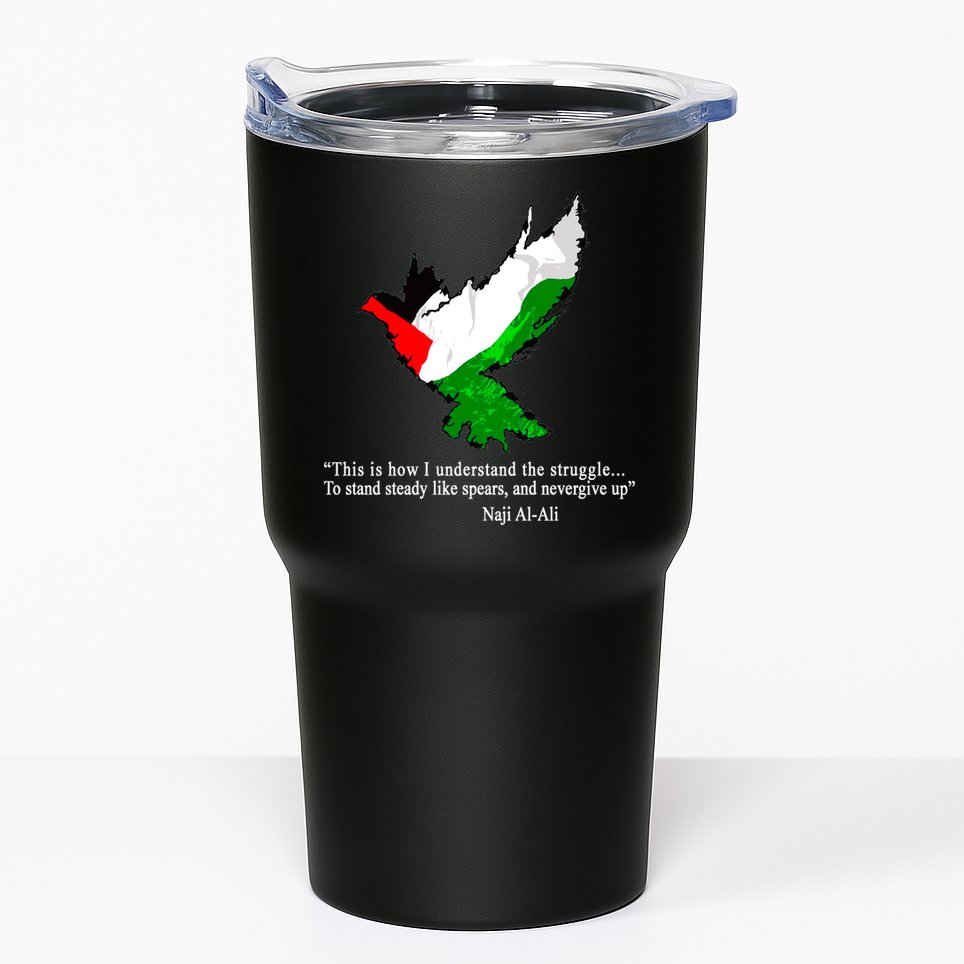 Palestine Flag Eagle Dove Naji Al-Ali Tumbler