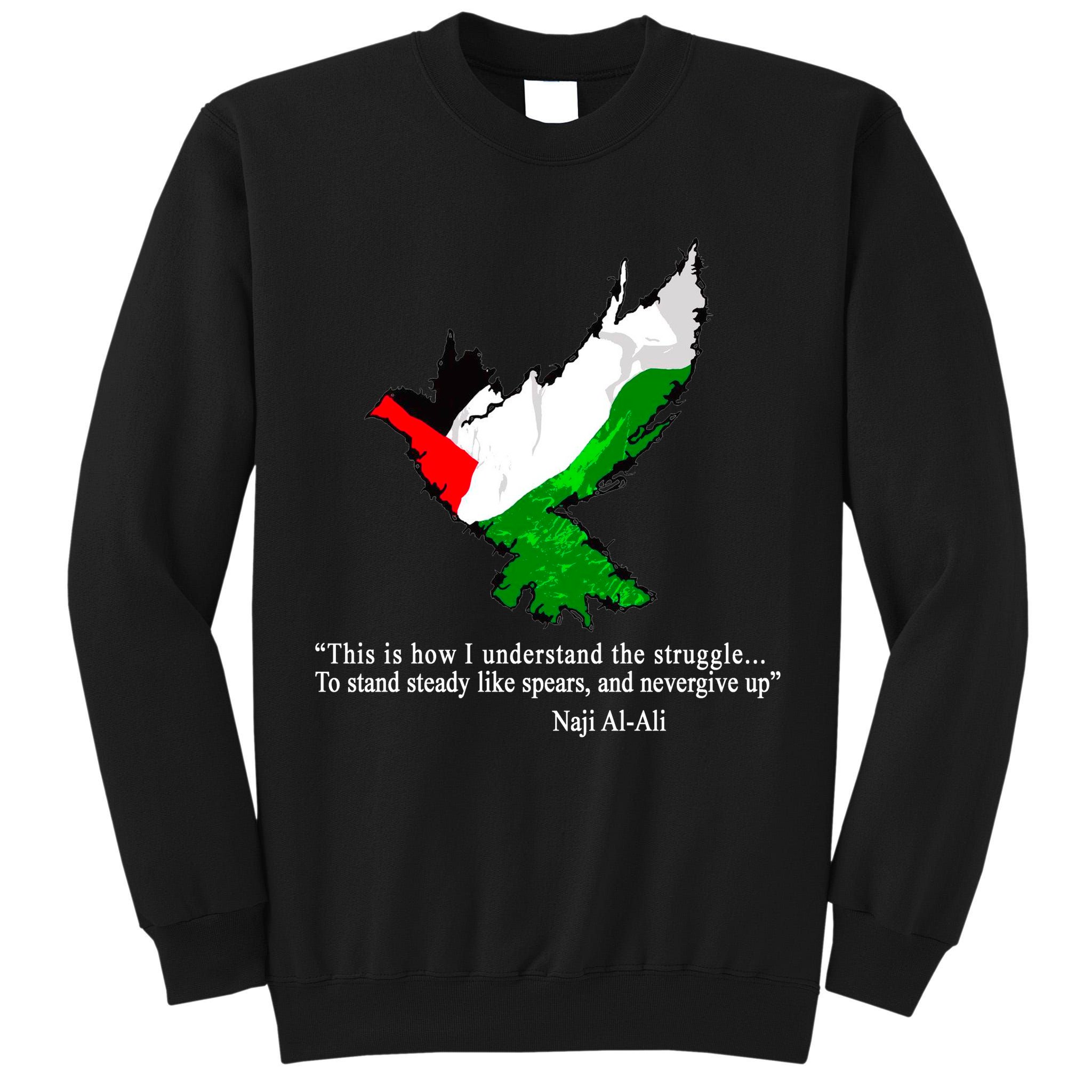 Palestine Flag Eagle Dove Naji Al-Ali Tall Sweatshirt