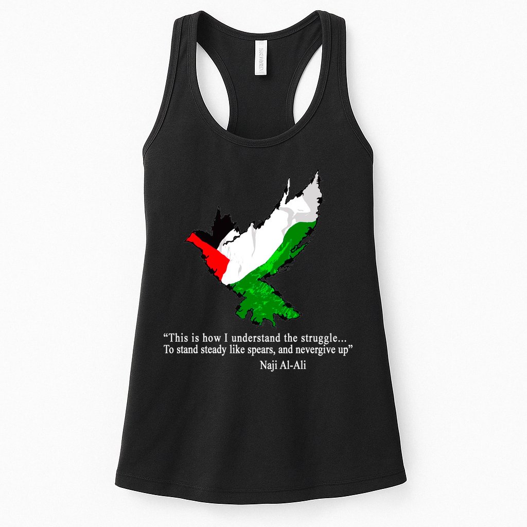 Palestine Flag Eagle Dove Naji Al-Ali Womens Tank Top
