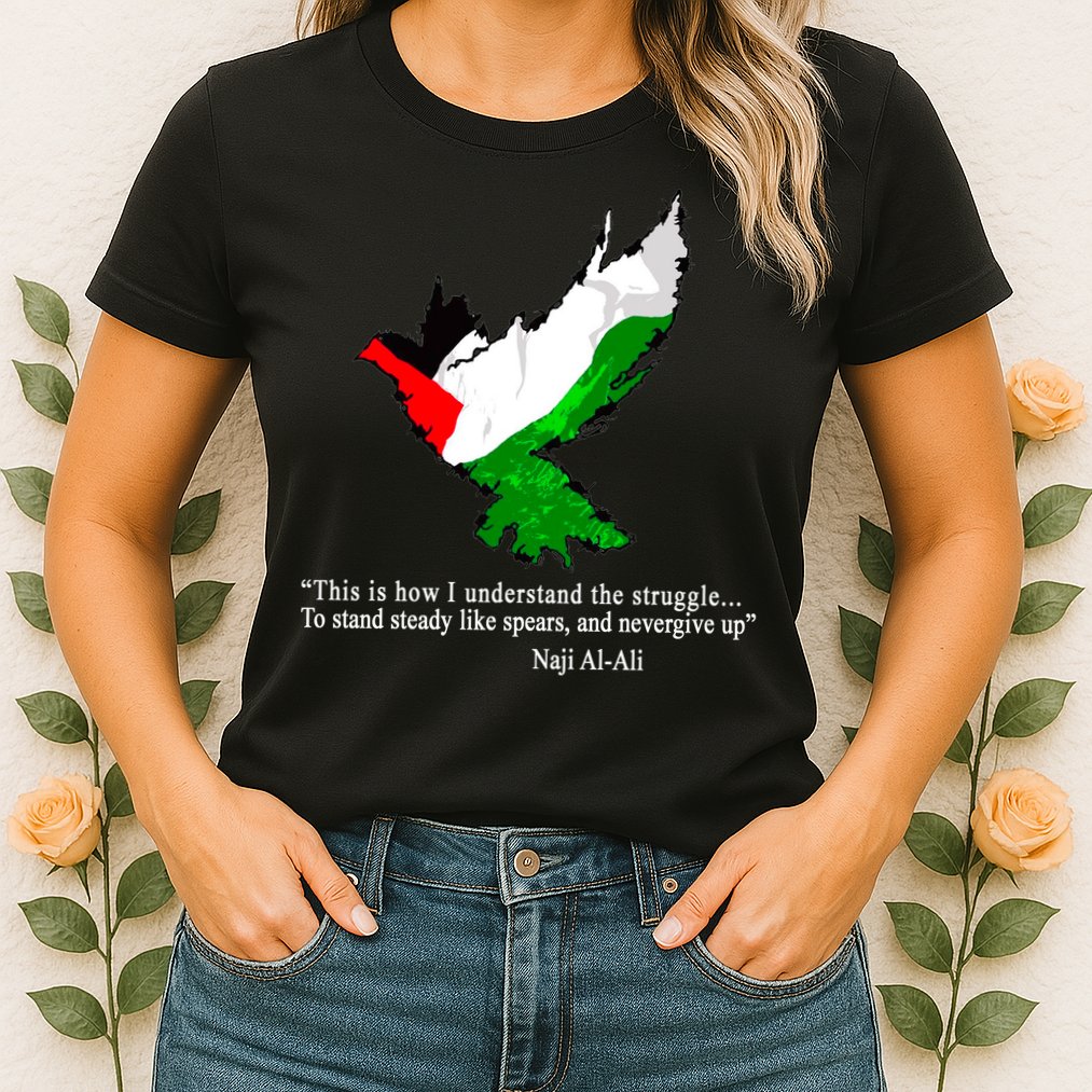 Palestine Flag Eagle Dove Naji Al-Ali Womens T-Shirt