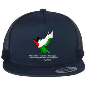 Palestine Flag Eagle Dove Naji Al-Ali Flat Bill Trucker Hat