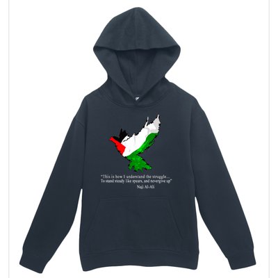 Palestine Flag Eagle Dove Naji Al-Ali Urban Pullover Hoodie