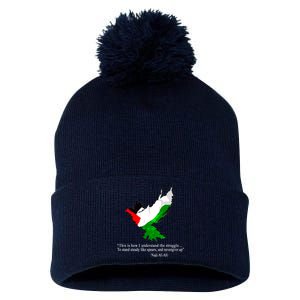 Palestine Flag Eagle Dove Naji Al-Ali Pom Pom 12in Knit Beanie