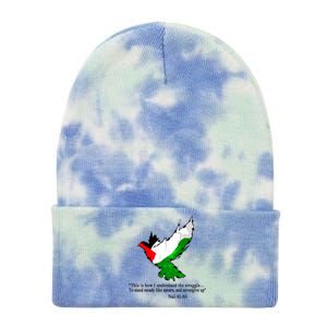 Palestine Flag Eagle Dove Naji Al-Ali Tie Dye 12in Knit Beanie