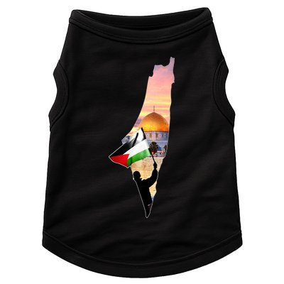 Palestine Map Flag Jerusalem's City Support Gaza Doggie Tank