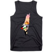 Palestine Map Flag Jerusalem's City Support Gaza Tank Top