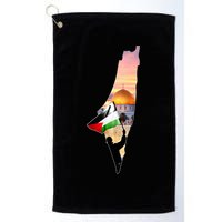 Palestine Map Flag Jerusalem's City Support Gaza Golf Towel