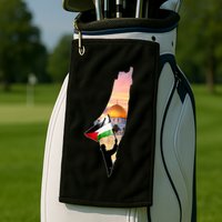 Palestine Map Flag Jerusalem's City Support Gaza Golf Towel