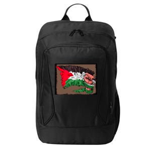 Palestine Raised Fist Free Palestine City Backpack