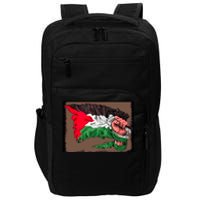 Palestine Raised Fist Free Palestine Impact Tech Backpack