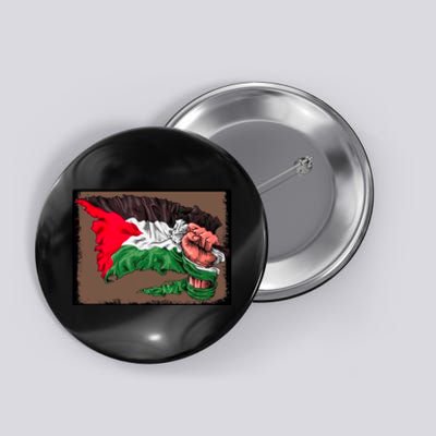 Palestine Raised Fist Free Palestine Button