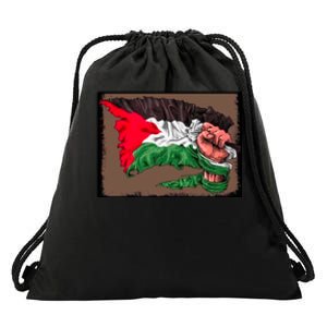 Palestine Raised Fist Free Palestine Drawstring Bag