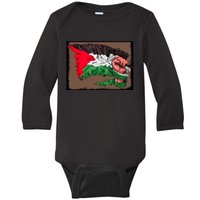 Palestine Raised Fist Free Palestine Baby Long Sleeve Bodysuit