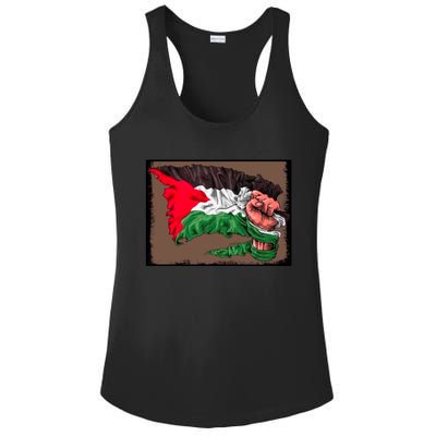 Palestine Raised Fist Free Palestine Ladies PosiCharge Competitor Racerback Tank