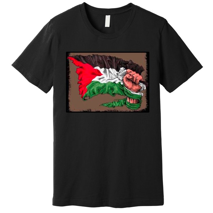 Palestine Raised Fist Free Palestine Premium T-Shirt