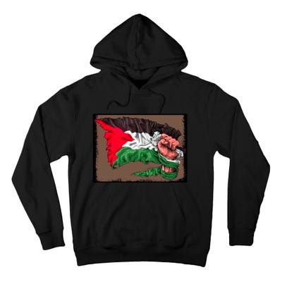 Palestine Raised Fist Free Palestine Tall Hoodie