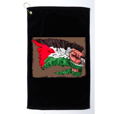 Palestine Raised Fist Free Palestine Platinum Collection Golf Towel