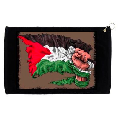 Palestine Raised Fist Free Palestine Grommeted Golf Towel