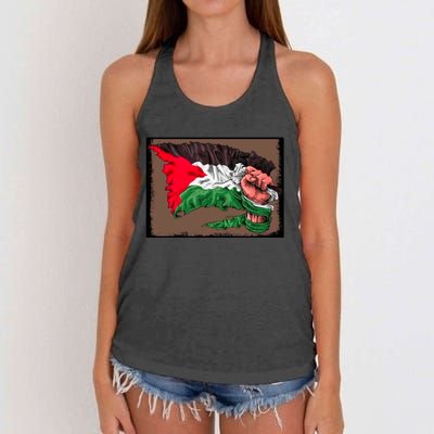 Palestine Raised Fist Free Palestine Women's Knotted Racerback Tank