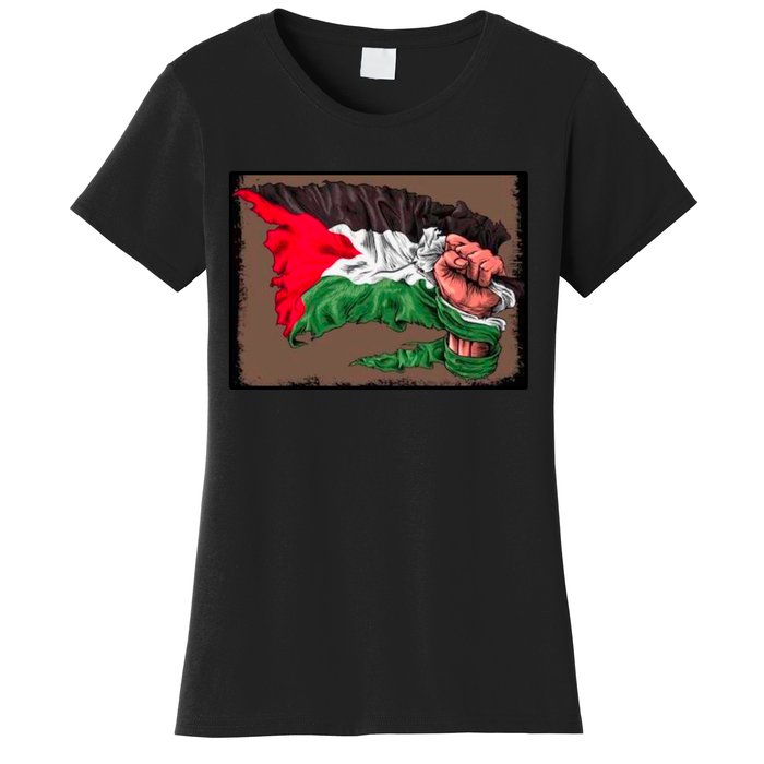 Palestine Raised Fist Free Palestine Women's T-Shirt