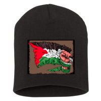 Palestine Raised Fist Free Palestine Short Acrylic Beanie