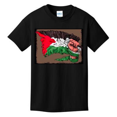 Palestine Raised Fist Free Palestine Kids T-Shirt