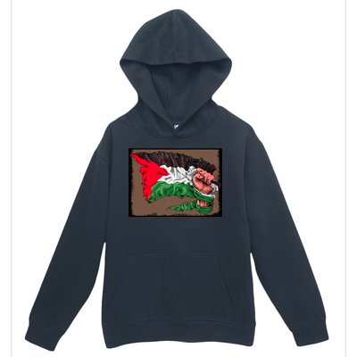 Palestine Raised Fist Free Palestine Urban Pullover Hoodie