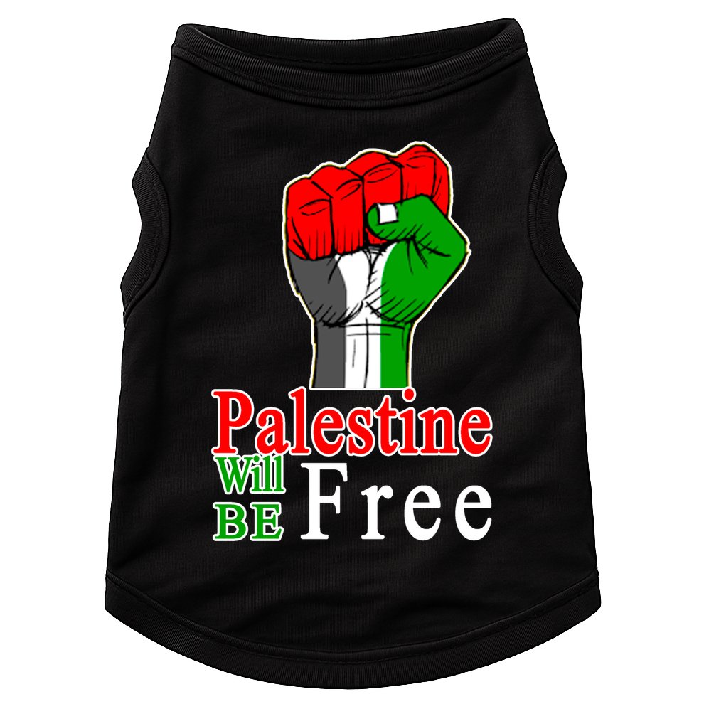 Palestine Will Be Free Raised Fist Doggie Tank
