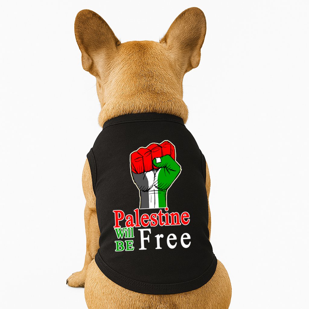 Palestine Will Be Free Raised Fist Doggie Tank