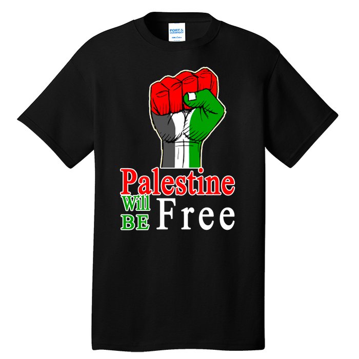 Palestine Will Be Free Raised Fist Tall T-Shirt