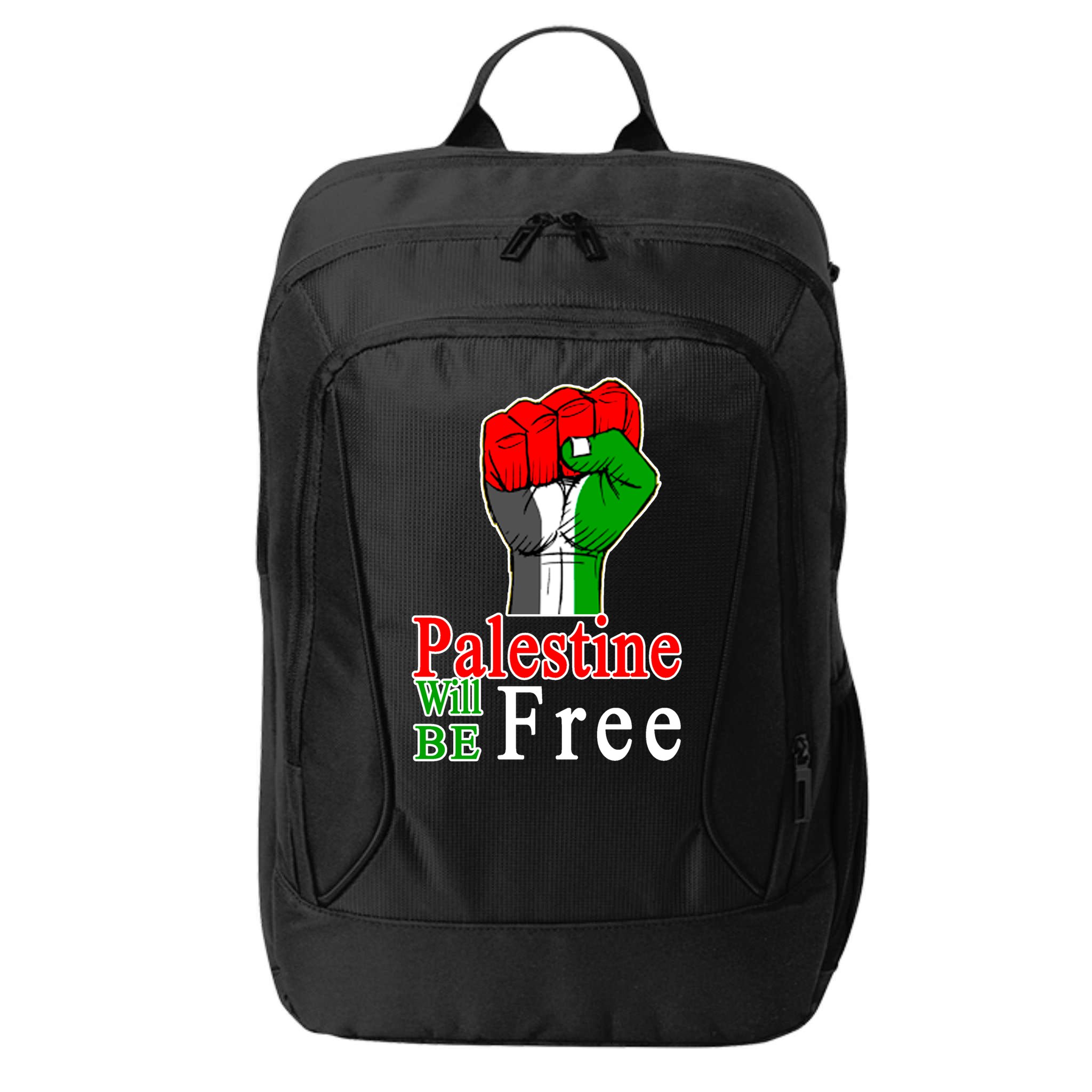 Palestine Will Be Free Raised Fist City Backpack