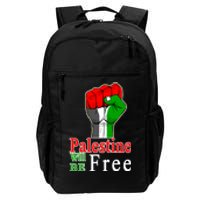 Palestine Will Be Free Raised Fist Daily Commute Backpack