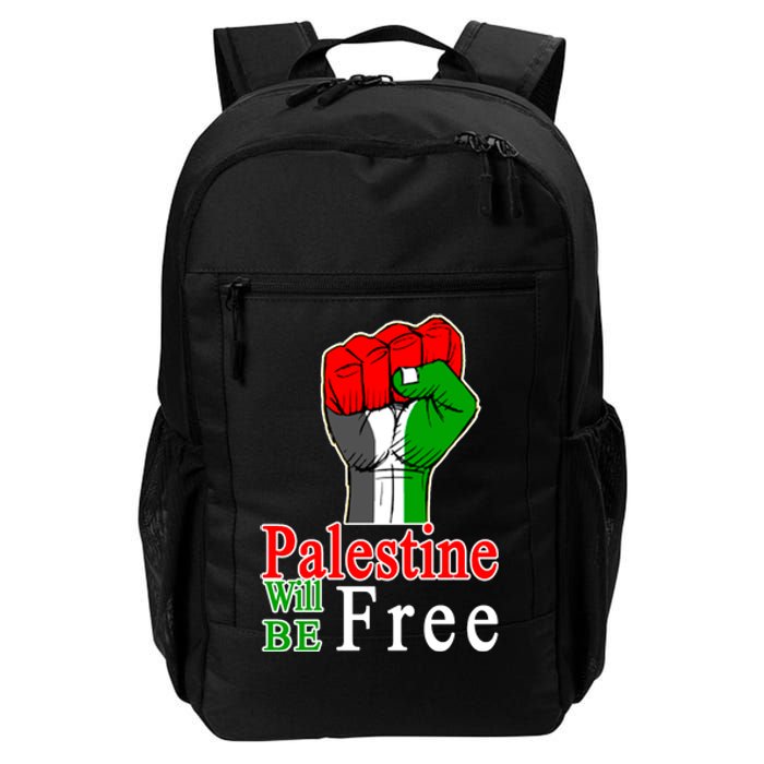 Palestine Will Be Free Raised Fist Daily Commute Backpack