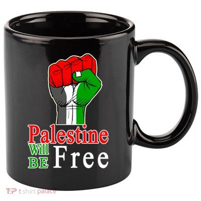 Palestine Will Be Free Raised Fist 11oz C Handle Ceramic Mug