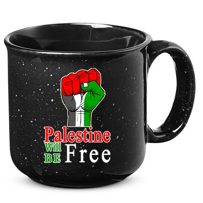 Palestine Will Be Free Raised Fist 15oz Campfire Ceramic Mug