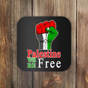 Palestine Will Be Free Raised Fist Coaster