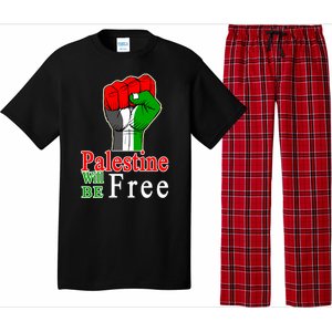 Palestine Will Be Free Raised Fist Pajama Set